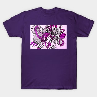 Purple Angel Drawing T-Shirt